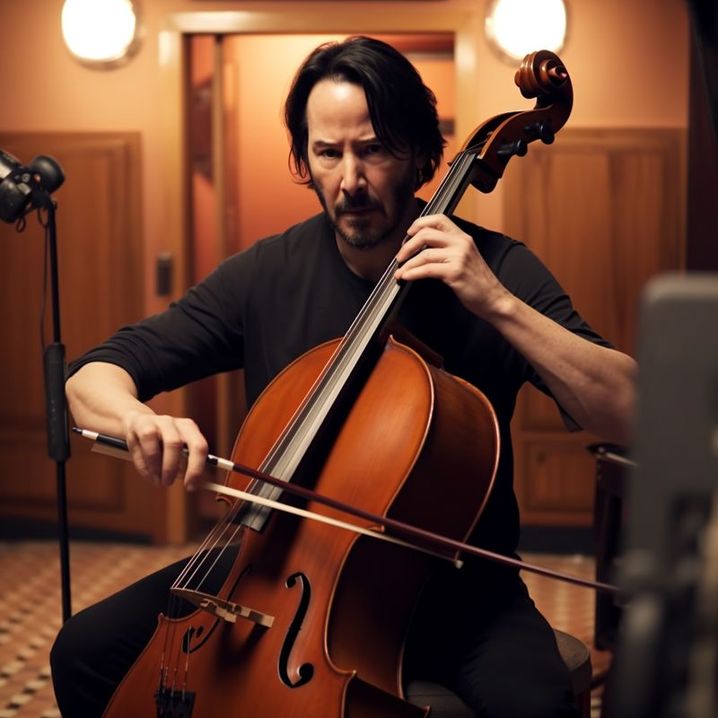 Keanu Reeves joue du violoncelle