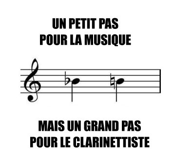 Clarinette, passage du la# au si