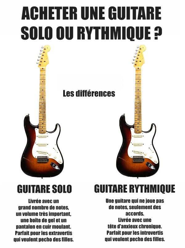 Guitare solo ou guitare rythmique