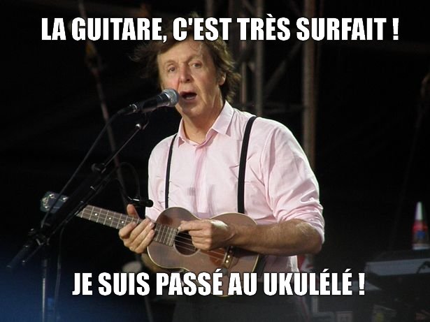 Paul Mccartney et son ukulélé