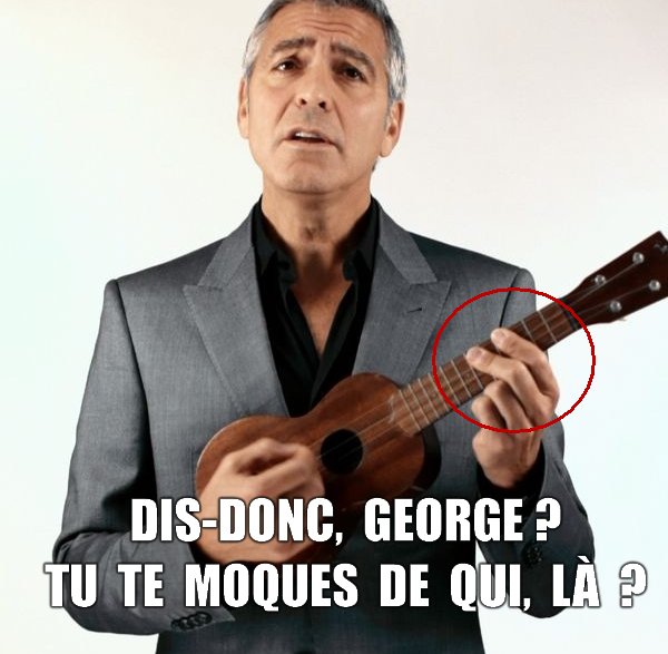 George Clooney joue du ukulélé ?