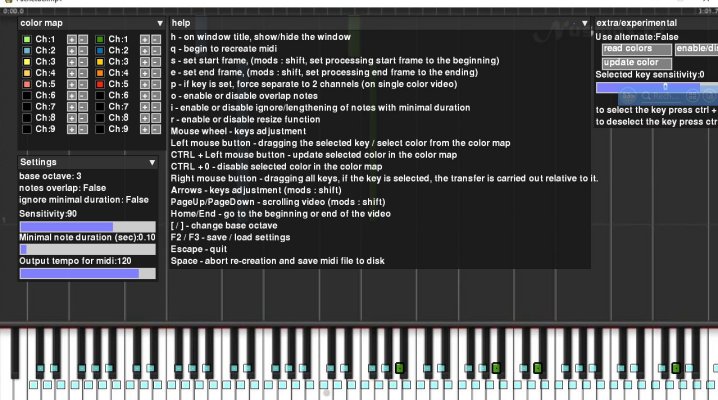 Midi vers Vidéo et Vidéo vers midi