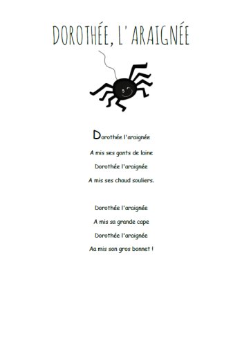 Dorothée l'araignée - Comptine maternelle