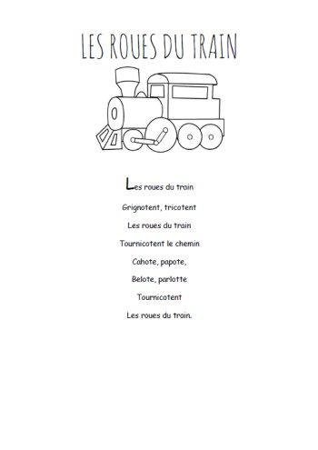 Les roues du train - Comptine maternelle