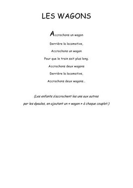 Les wagons - Comptine maternelle