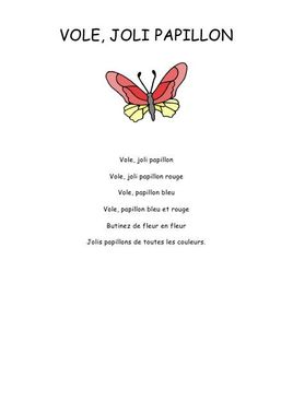 Vole, joli papillon - Comptine maternelle