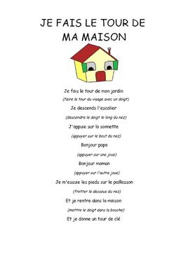 Je fais le tour de ma maison - Comptine maternelle