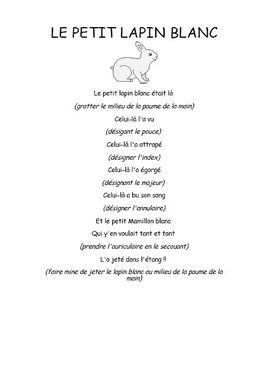 Le petit lapin blanc - Comptine maternelle