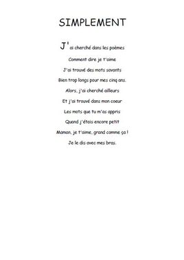 Simplement - Comptine maternelle