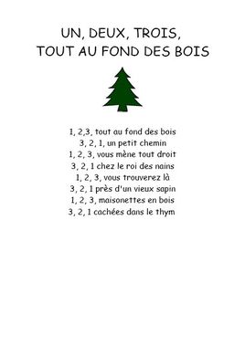 Un, deux, trois tout au fond des bois - Comptine maternelle