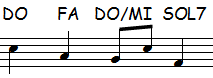 Accord de do mineur, notation française