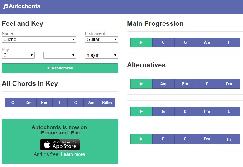 Le site autochords qui permet d'écouter les accord