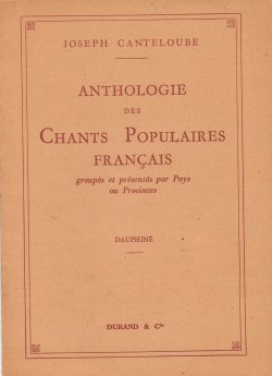 Chant populaires français. Dauphiné