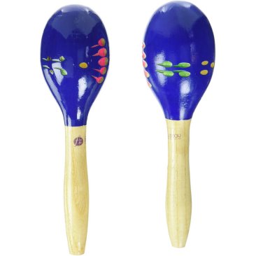 Maracas en bois bleues