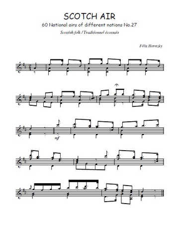 Air écossais Partition gratuite