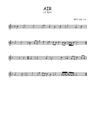 Air BWV Anh. 131 Partition gratuite