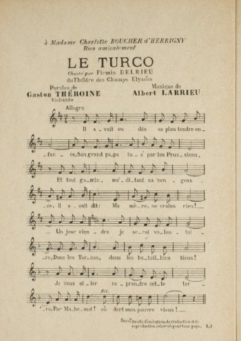 Le Turco Partition gratuite