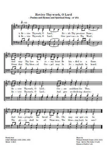 Revive Thy work, O Lord Partition gratuite
