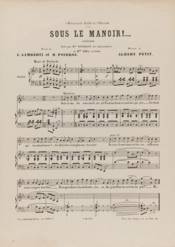 Sous le manoir Partition gratuite