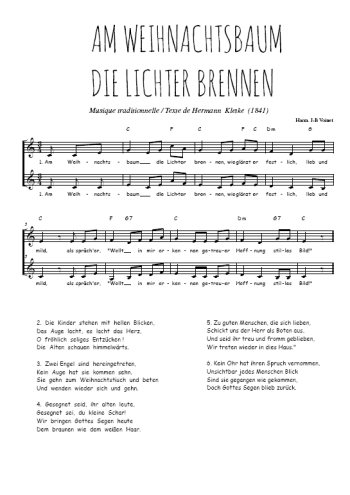 Téléchargez l'arrangement de la partition de Am Weihnachtsbaum die Lichter brennen en PDF à deux voix