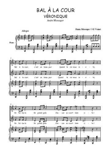 Téléchargez l'arrangement de la partition de Bal à la cour en PDF pour deux voix égales et piano