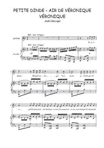 Téléchargez l'arrangement de la partition de Andre-Messager-Petite-dinde en PDF pour Chant et piano