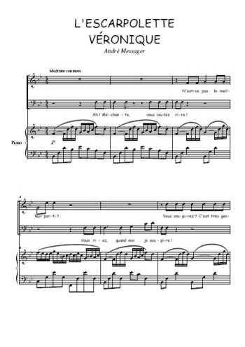 Téléchargez l'arrangement de la partition de L'escarpolette en PDF pour deux voix égales et piano