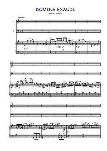 Téléchargez l'arrangement de la partition de Anton-Diabelli-Domine-exaudi en PDF pour Chant et piano