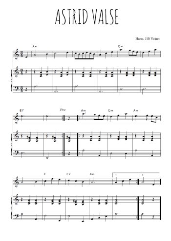Téléchargez l'arrangement de la partition de astrid-valse en PDF pour Mélodie et piano
