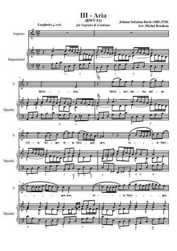 Aria BWV 51 Partition gratuite