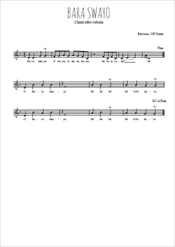 Bara Swayo Partition gratuite