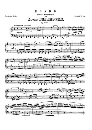 Rondo en ut op.51 pour piano Partition gratuite