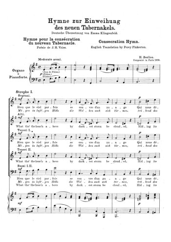 Hymne pour la consécration du nouveau tabernacle Partition gratuite