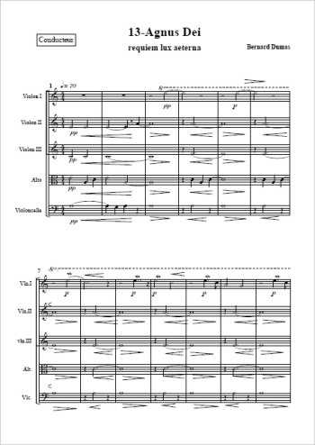 Requiem 13-Agnus Dei Partition gratuite