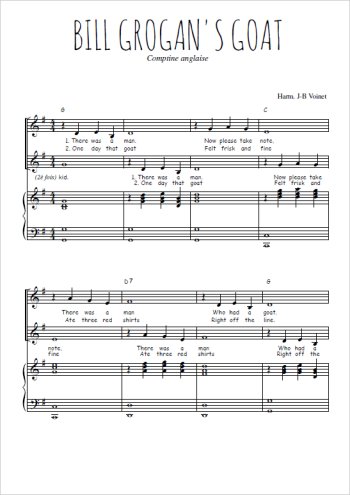 Téléchargez l'arrangement de la partition de Bill Grogan's goat en PDF pour deux voix égales et piano