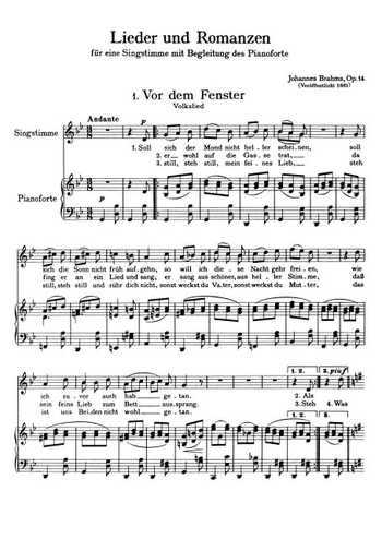 Lieder und Romanzen Partition gratuite