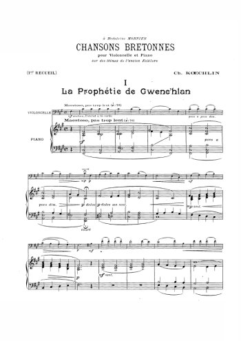 Chansons bretonnes Partition gratuite
