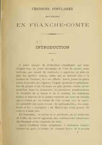 Chansons populaires de Franche-Comté Partition gratuite