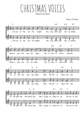 Téléchargez l'arrangement de la partition de Christmas voices en PDF à deux voix