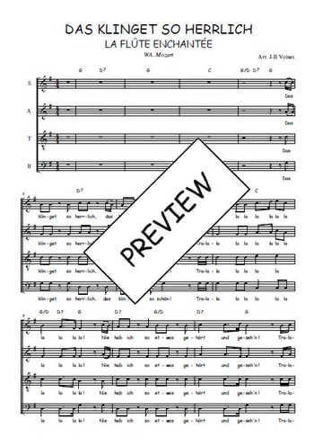 Téléchargez l'arrangement de la partition de Das klinget so herrlich en PDF à quatre voix SATB