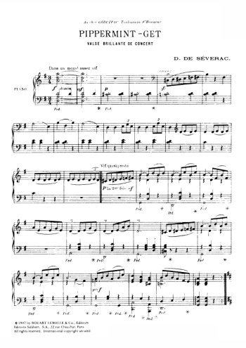 Pippermint-get, Valse brillante Partition gratuite