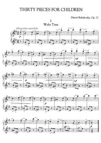 24 Pieces De Piano Pour Enfants Partition Gratuite