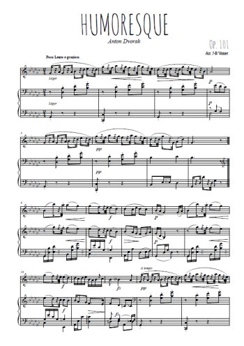 Téléchargez l'arrangement de la partition de anton-dvorak-humoresque-op101 en PDF pour Mélodie et piano