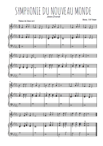 Téléchargez l'arrangement de la partition de dvorak-symphonie-du-nouveau-monde-largo en PDF pour Chant et piano