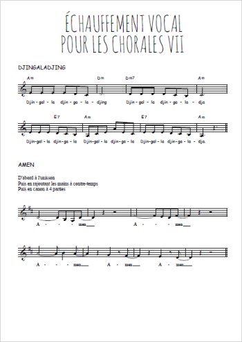 Aucun - Echauffement vocal VII