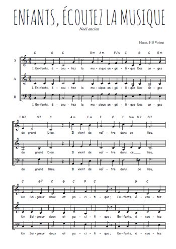 Téléchargez l'arrangement de la partition de Enfants, écoutez la musique en PDF à trois voix