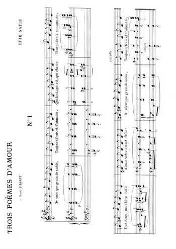 Trois poèmes d'amour Partition gratuite