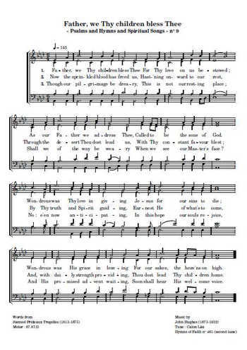 Father, we Thy children bless Thee Partition gratuite