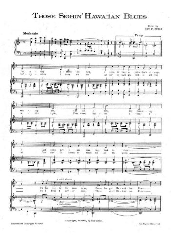 Those sighin' Hawaiian blues Partition gratuite