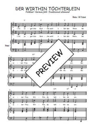 Téléchargez l'arrangement de la partition de Der within Töchterlein en PDF pour deux voix égales et piano